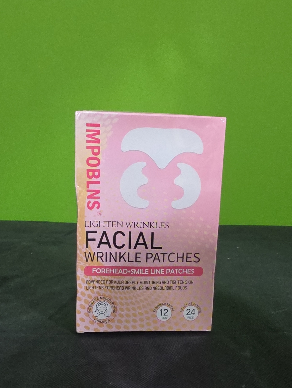 IMPOblns Pink Facial Wrinkle Patches – Forehead & Smile Line Care